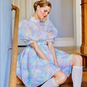 SOLD Selkie Collection Sweetcorn Royal Puff Dress in 2X